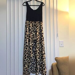 Emory Rose XL Romper Shorts Leopard Cheetah Animal Print Dress